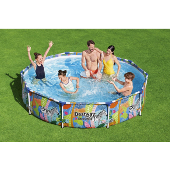 Basen Stelażowy Steel Pro dla dzieci Świat Zwierząt BESTWAY 305x66cm 10FT